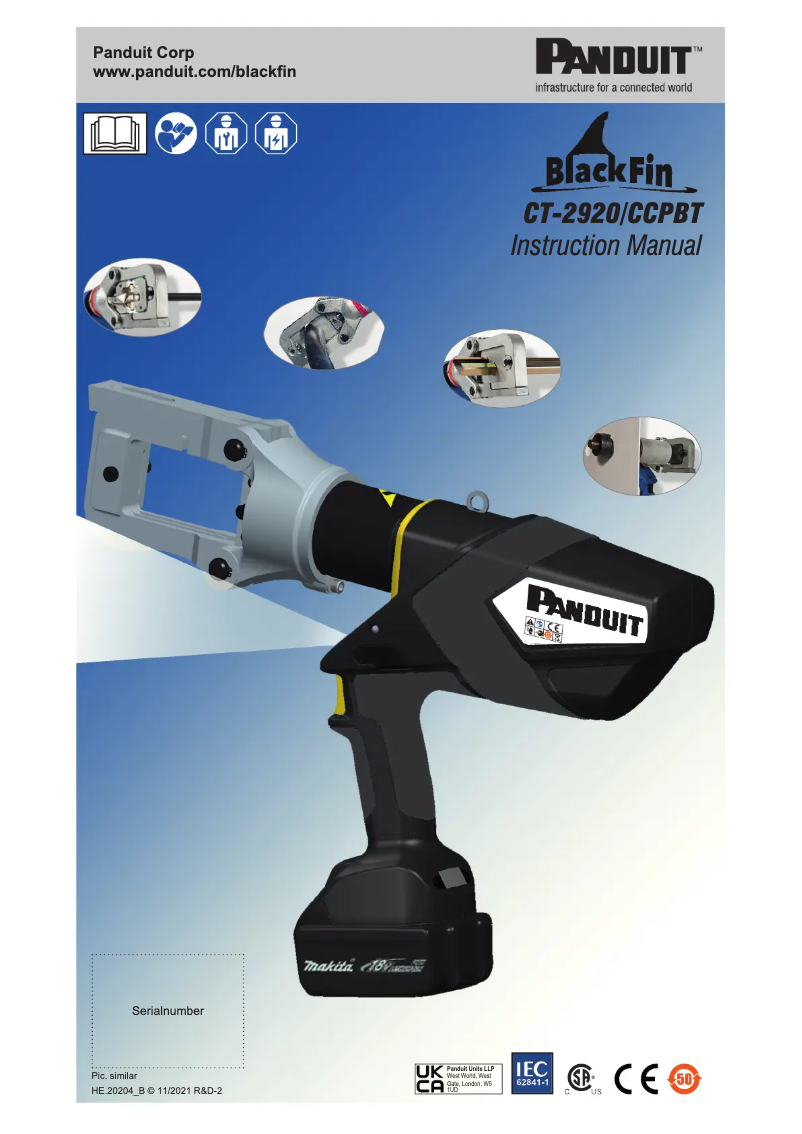 Page 1 of the manual User Manual Panduit CT-2920/CCPBT