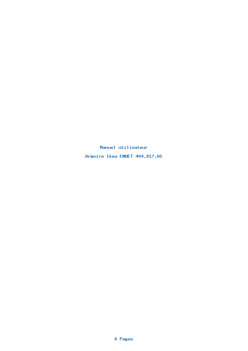 Page 1 de la notice Manuel utilisateur Ikea ENHET 404.817.66