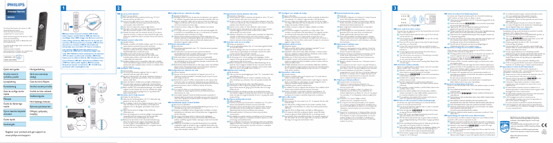 Page 1 de la notice Guide de démarrage rapide Philips SRP5018