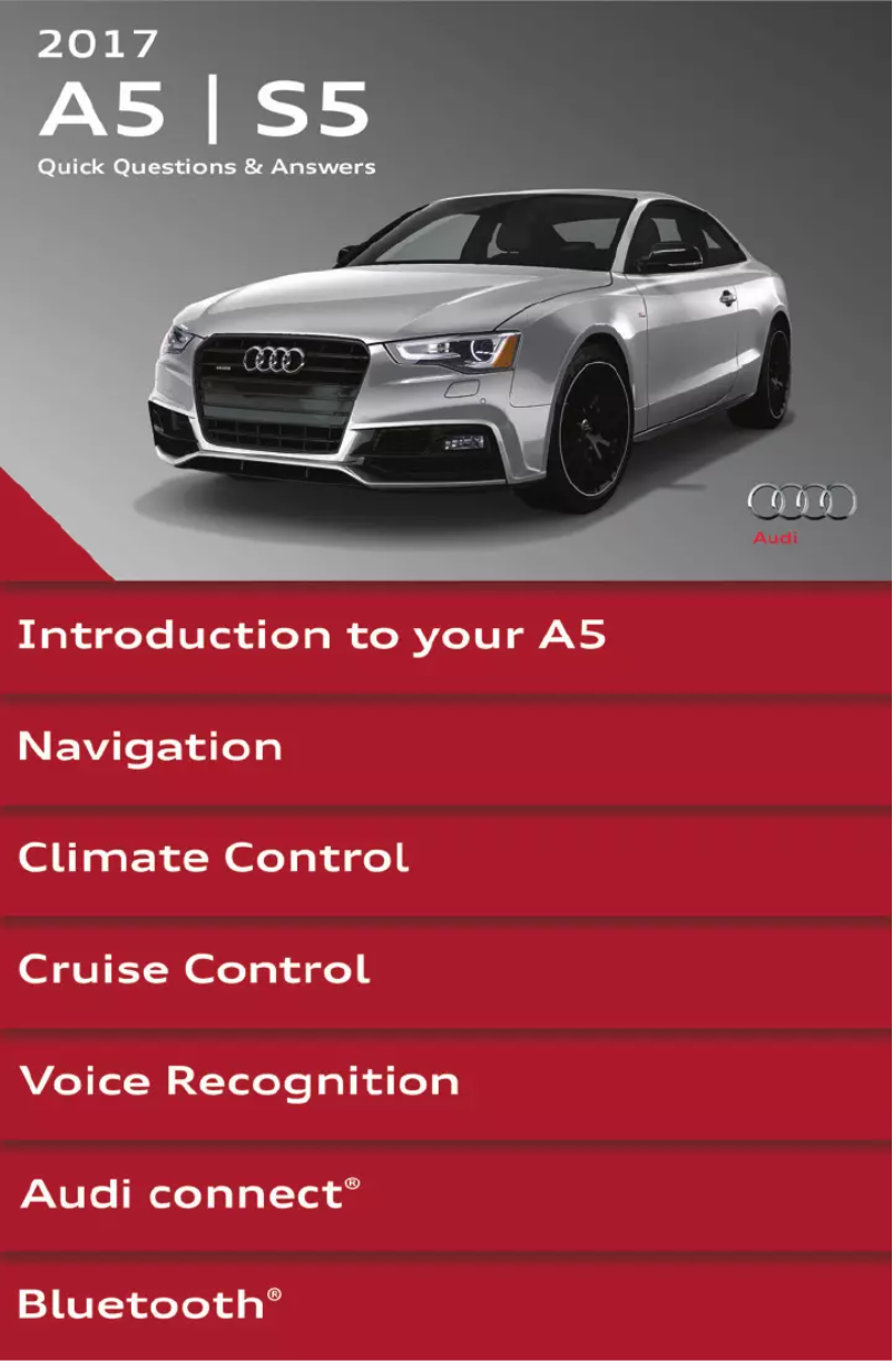 Página 1 del manual Manual de usuario Audi S5 (2017)