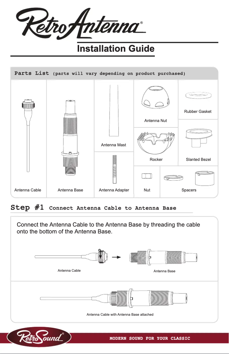 Page 1 de la notice Manuel utilisateur RetroSound MC-8207