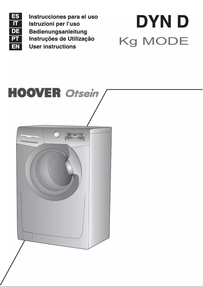 Página 1 del manual Manual de usuario Otsein-Hoover DYN 9134D3/1-37