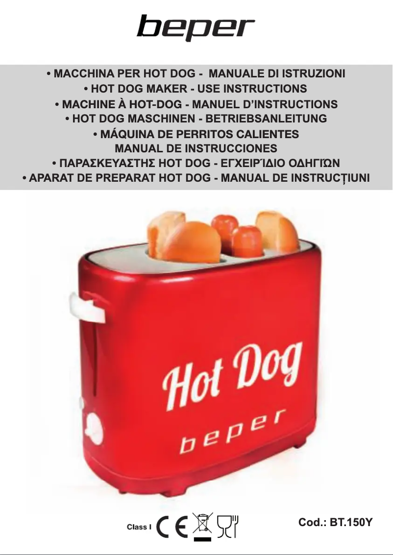 Page 1 de la notice Manuel utilisateur Beper BT.150Y