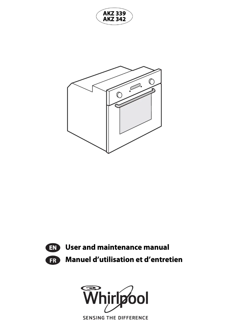 Page 1 de la notice Manuel utilisateur Whirlpool AKZ 342/IX