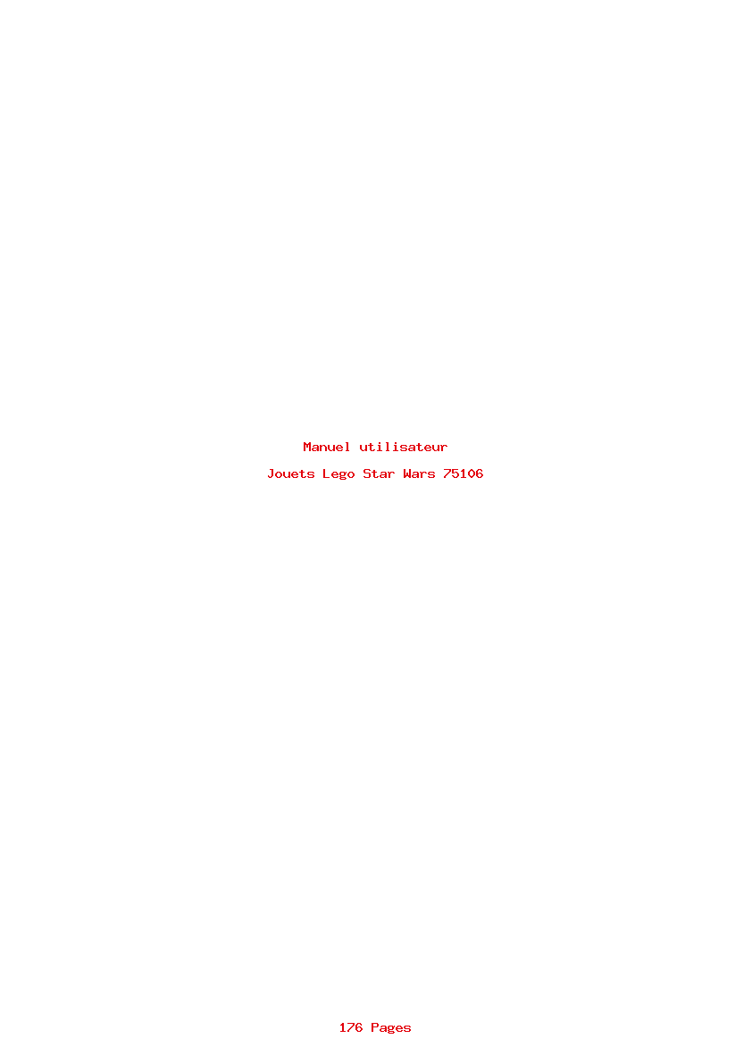 Page 1 de la notice Manuel utilisateur Lego Star Wars 75106