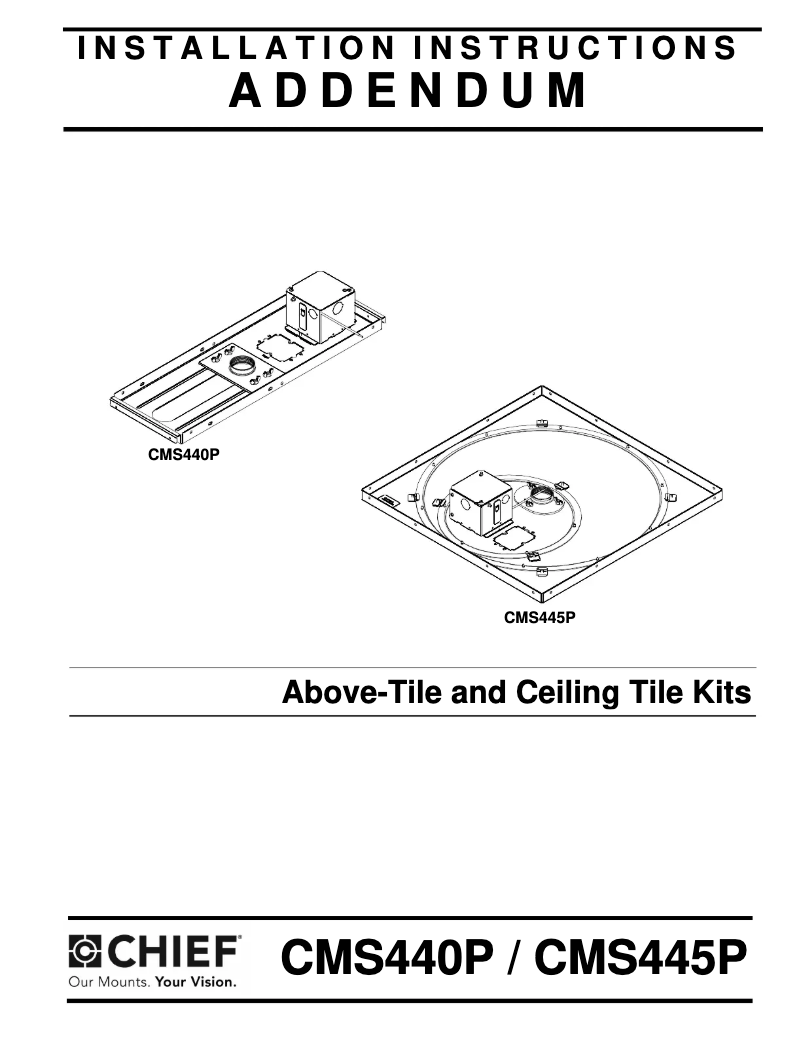 Page 1 de la notice Manuel utilisateur Chief CMS440P
