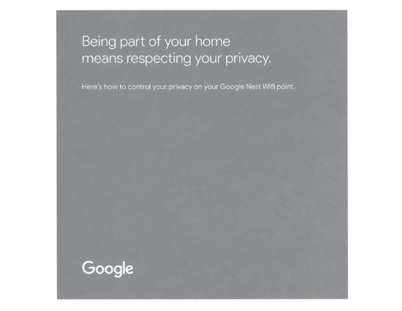 Page 1 de la notice Manuel utilisateur Google Nest Wifi Point