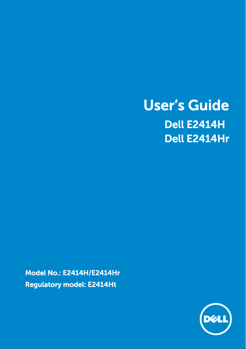 Page 1 de la notice Manuel utilisateur Dell E Series E2414H