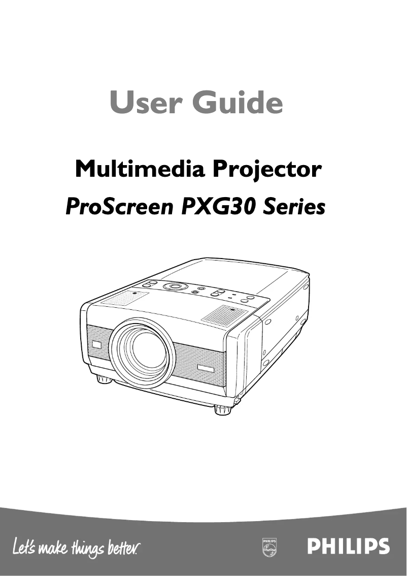 Página 1 del manual Manual de usuario Philips ProScreen PGX30