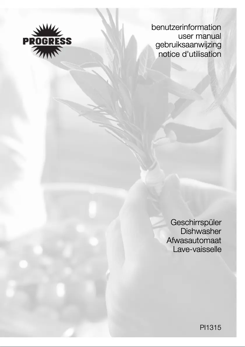 Page 1 de la notice Manuel utilisateur Progress PI1315
