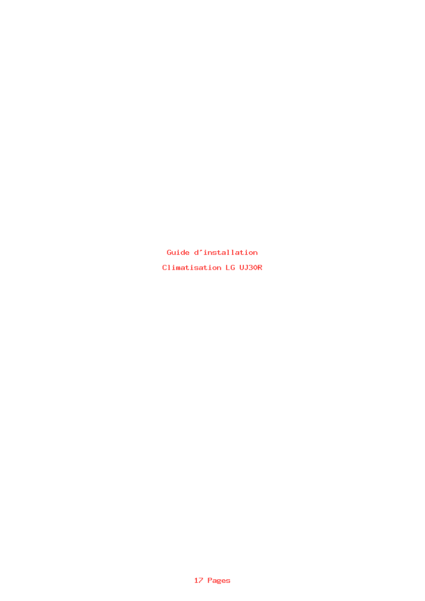Image de la première page du manuel de l'appareil UJ30R