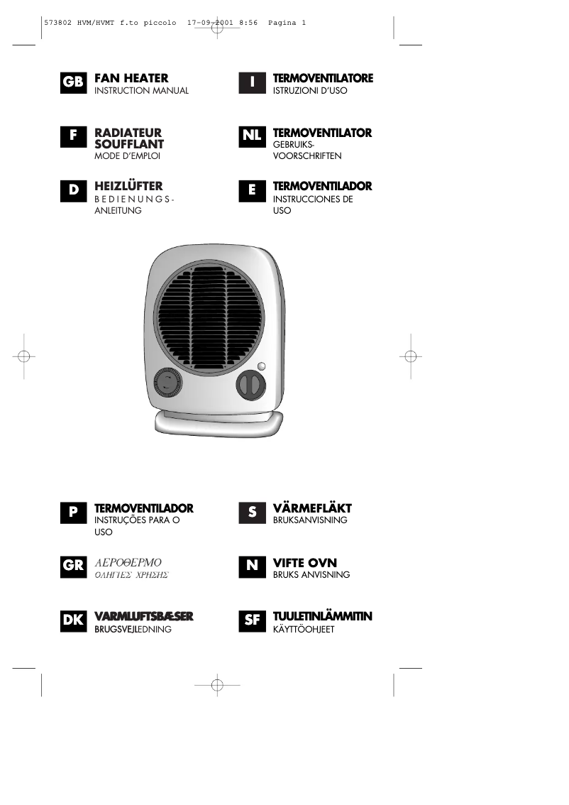 Página 1 del manual Manual de usuario DeLonghi HVM23HVMT