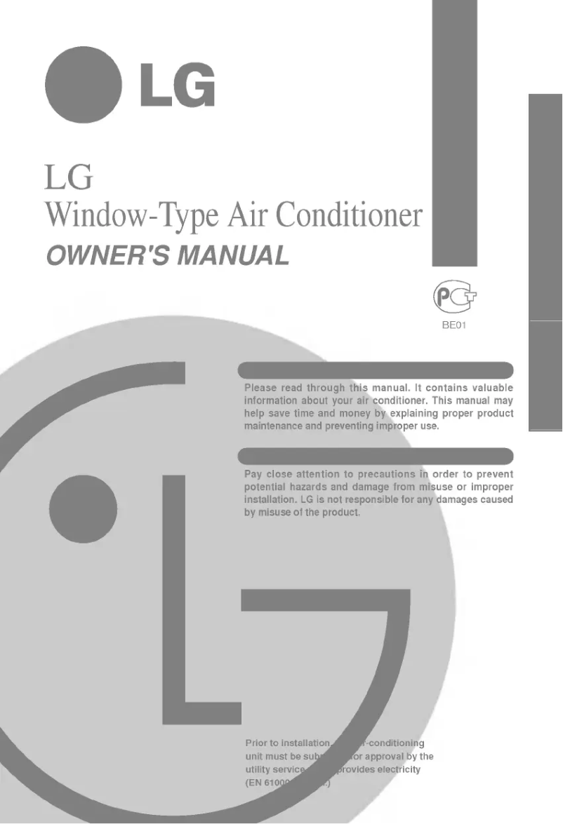 Page 1 de la notice Manuel utilisateur LG LWG0761AHG