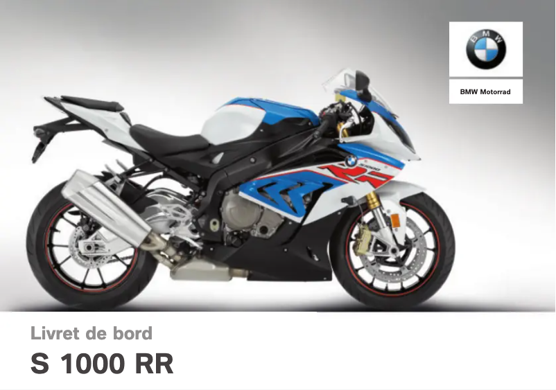 Page 1 de la notice Manuel utilisateur BMW S 1000 RR (2018)