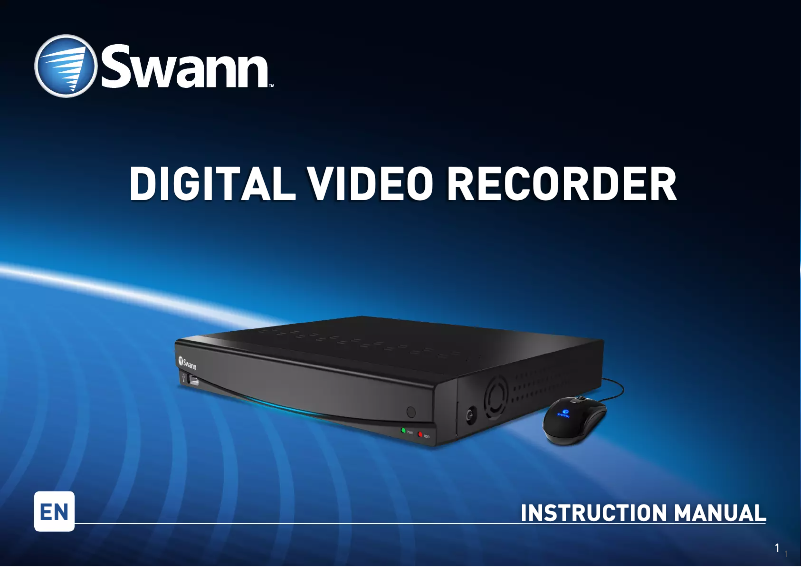 Page 1 de la notice Manuel utilisateur Swann DVR8-3425