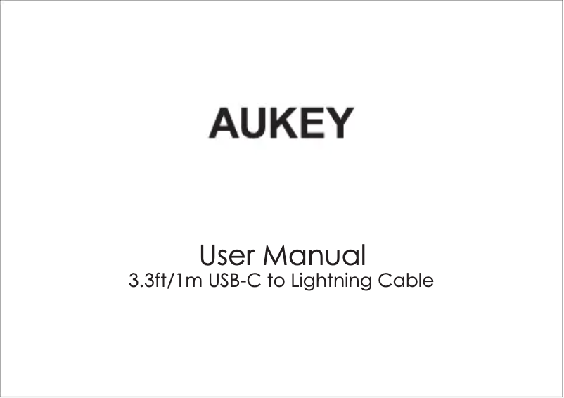 Page 1 de la notice Manuel utilisateur Aukey PB-Y11