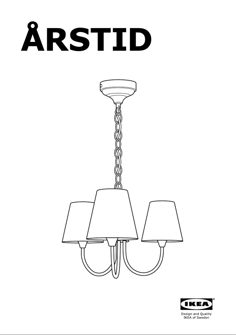 Page 1 de la notice Manuel utilisateur Ikea ARSTID (Ceiling)