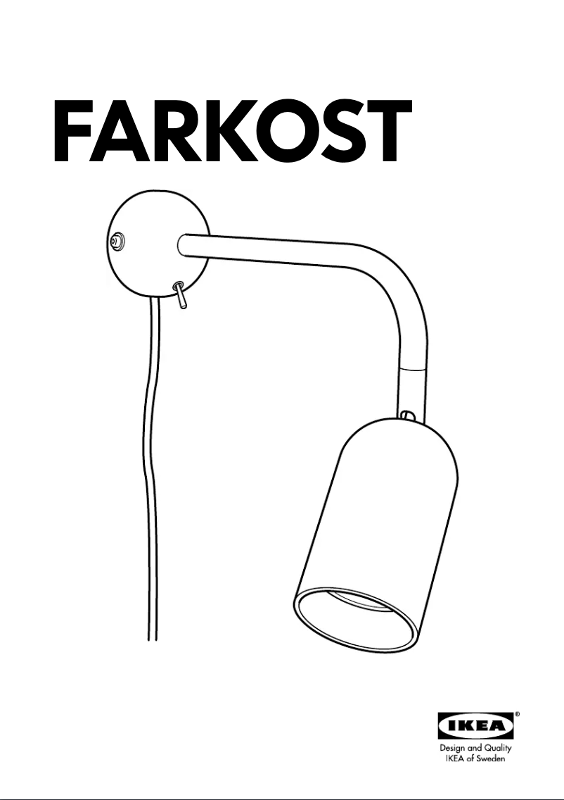 Page 1 de la notice Manuel utilisateur Ikea FARKOST
