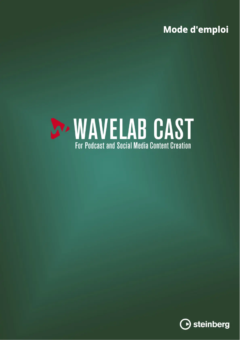 Image de la première page du manuel de l'appareil WaveLab Cast 1