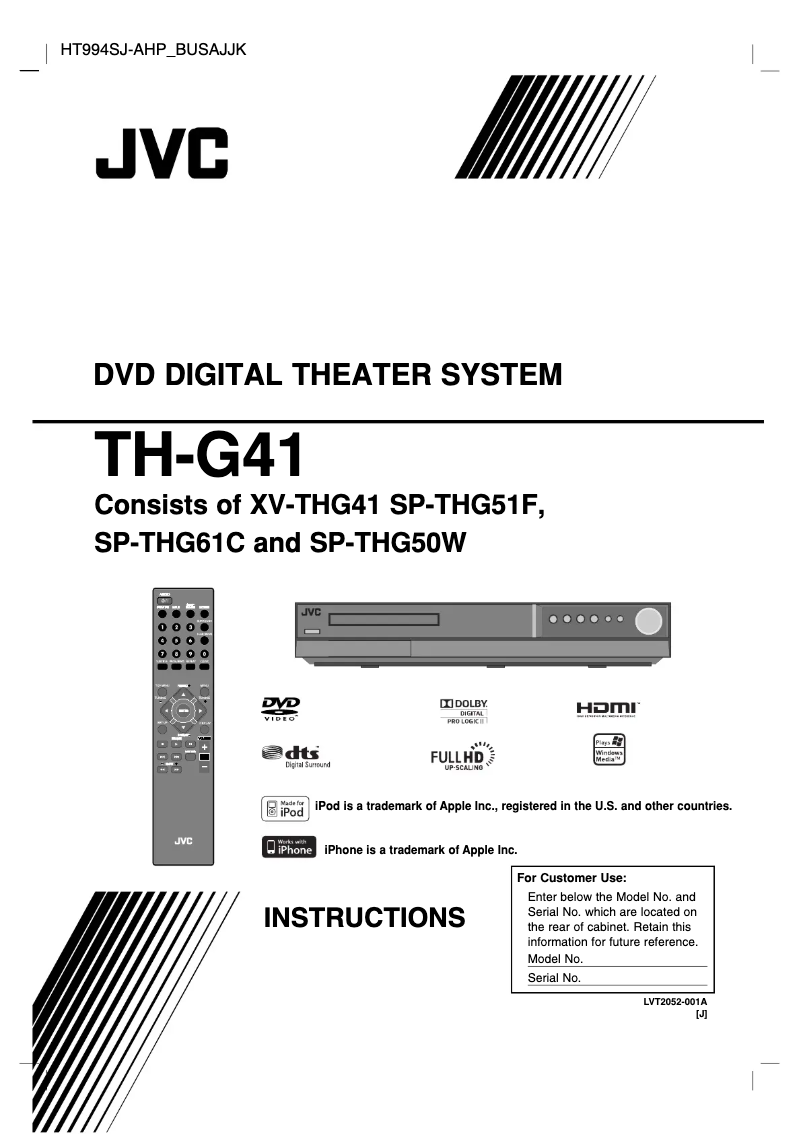 Page 1 of the manual User Manual LG TH-G41J