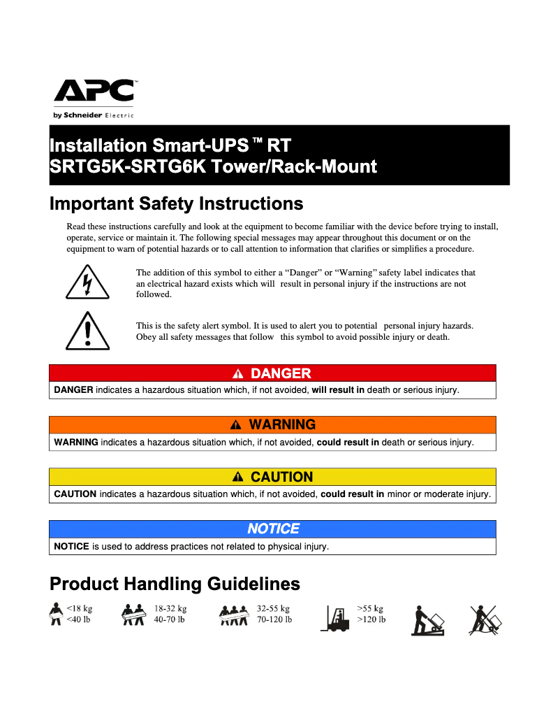 Página 1 del manual Manual de usuario APC Smart-UPS 5000VA
