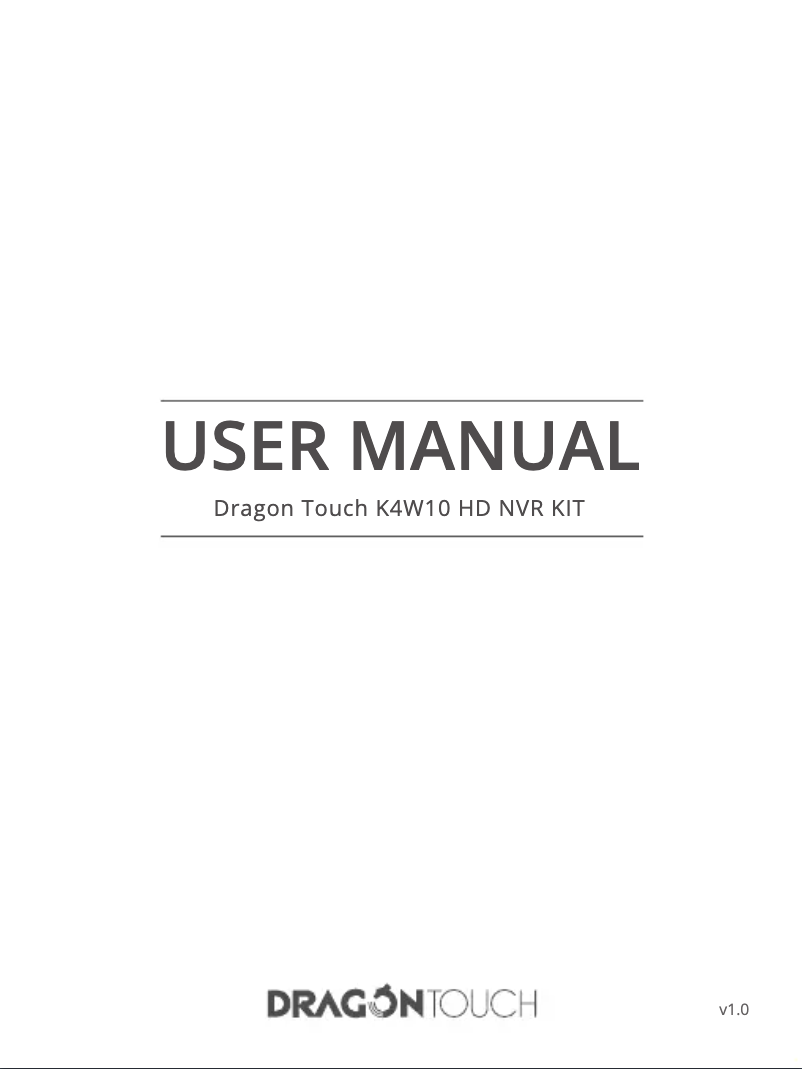 Página 1 del manual Manual de usuario Dragon Touch K4W10 HD NVR KIT