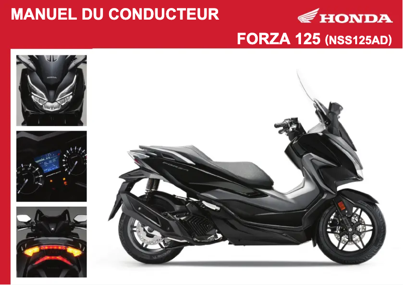 Page 1 de la notice Manuel utilisateur Honda Forza 125 (2021)