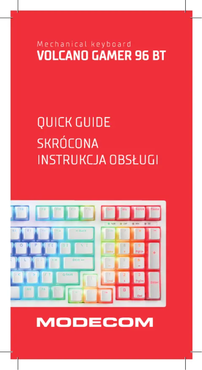 Page 1 de la notice Manuel utilisateur Volcano Gamer 96 BT