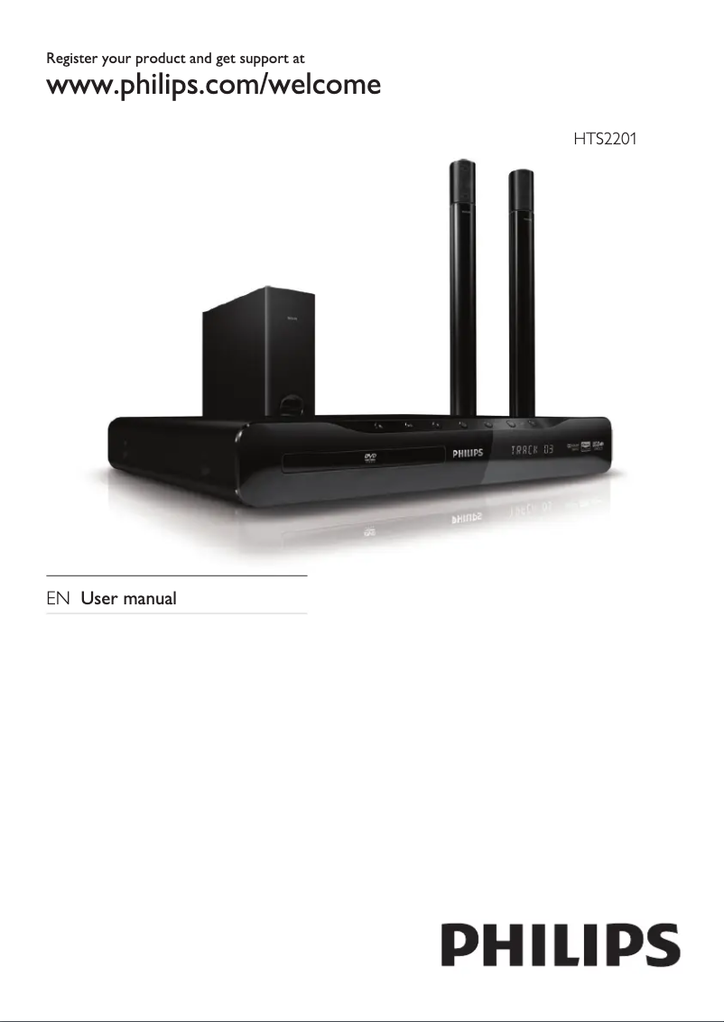 Page 1 de la notice Mode d'emploi Philips HTS2201