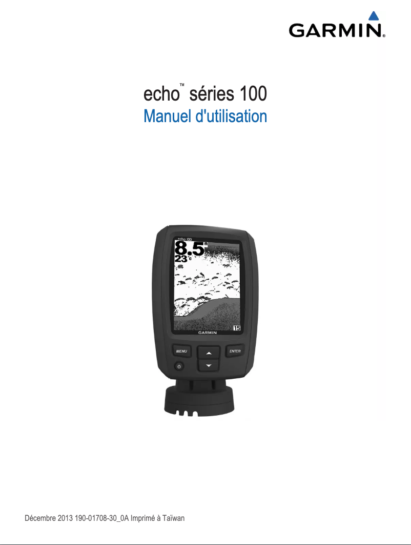 Page 1 de la notice Manuel utilisateur Garmin Echo 151dv