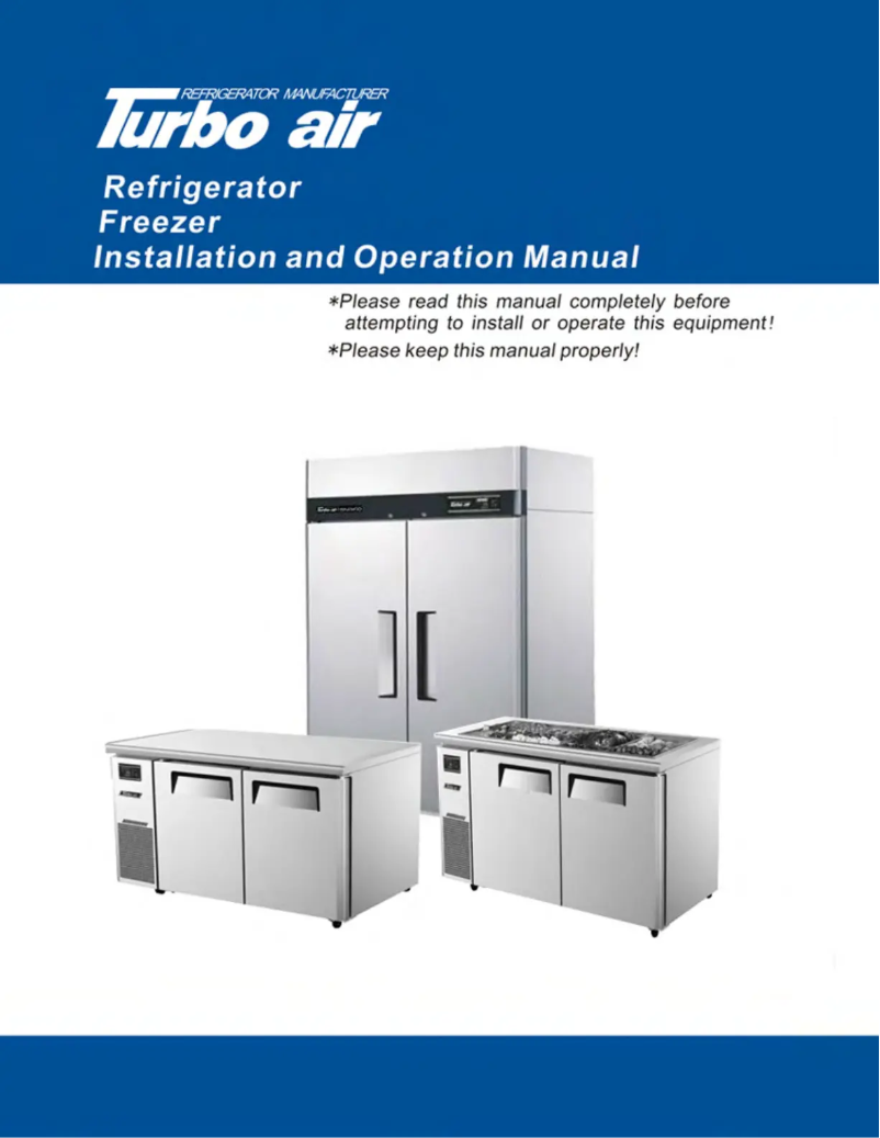 Página 1 del manual Manual de usuario Turbo air JUF-36-N