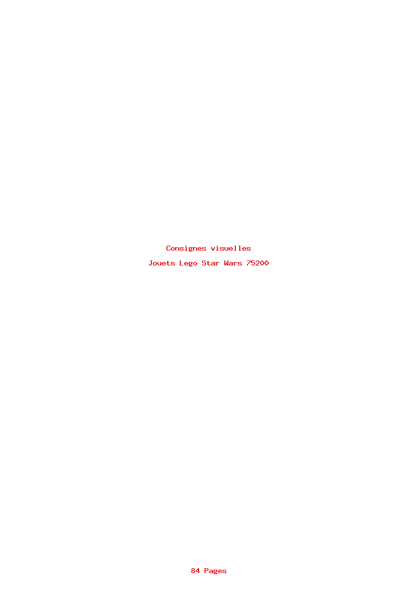Image de la première page du manuel de l'appareil Star Wars 75200