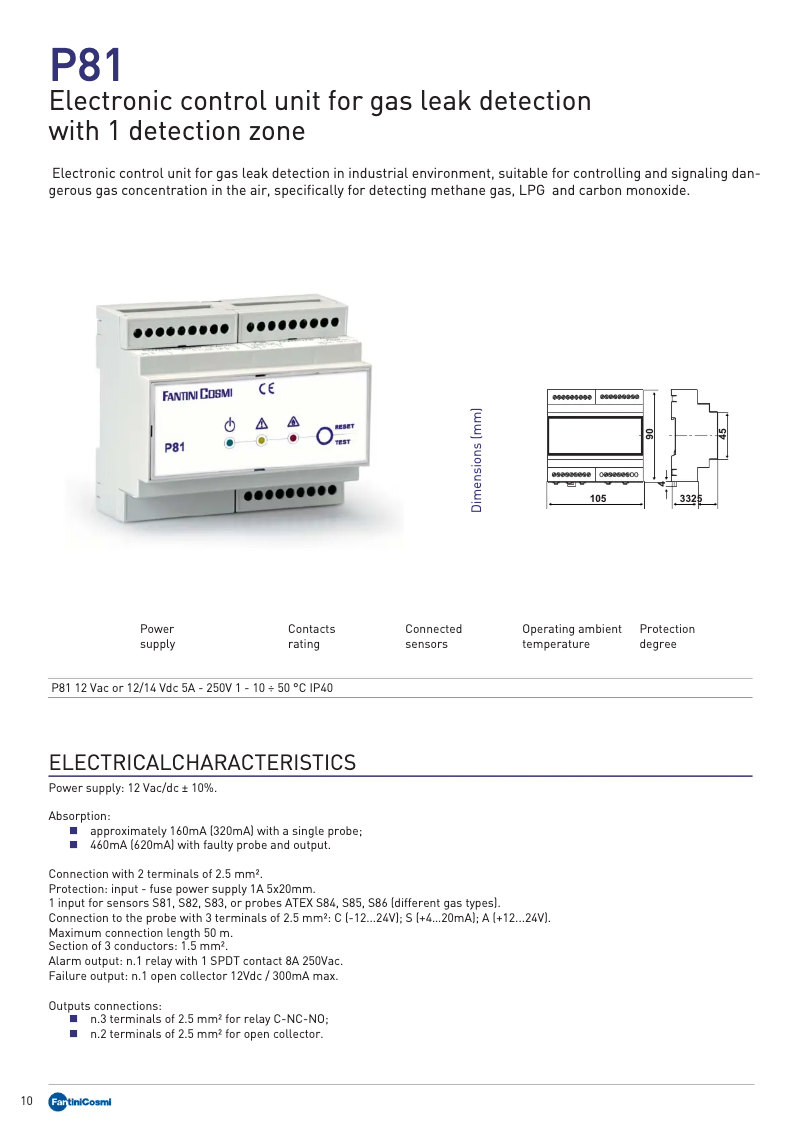 Página 1 del manual Manual de usuario Fantini Cosmi P81