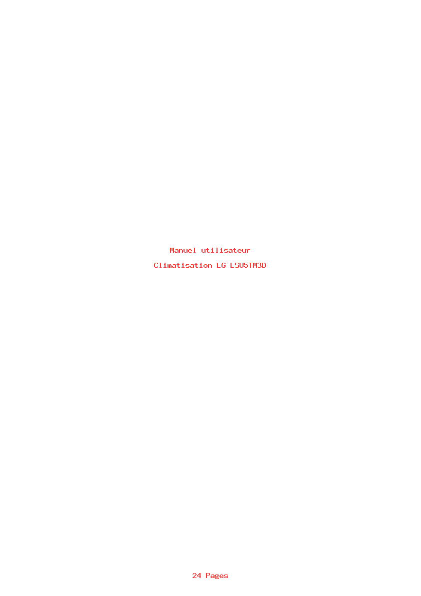 Page 1 de la notice Manuel utilisateur LG LSU5TM3D
