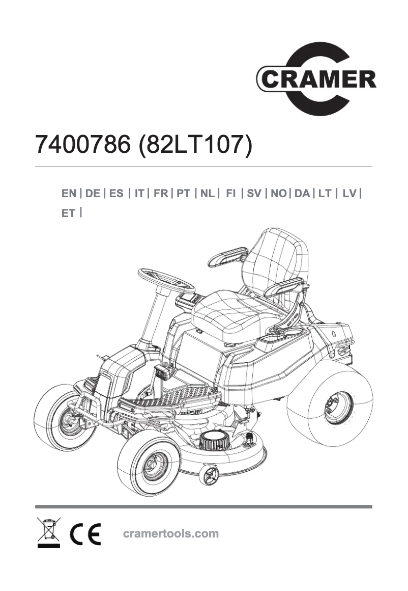 Page 1 de la notice Manuel utilisateur Cramer 82LT107