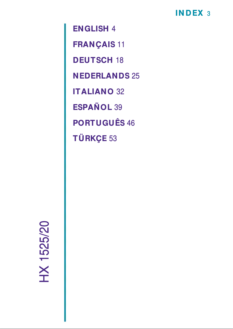 Page 1 of the manual User Manual Philips Sonicare SensiFlex HX1525