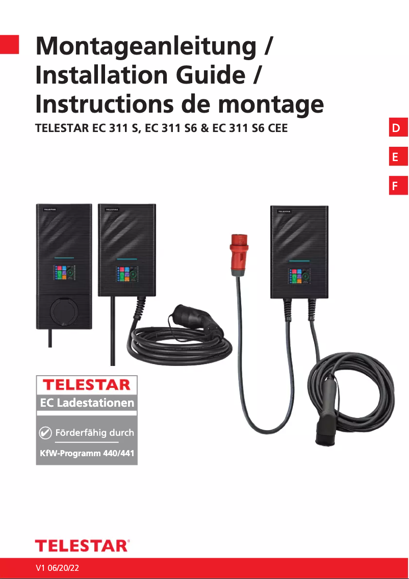 Page 1 de la notice Manuel utilisateur Telestar EC 311 S