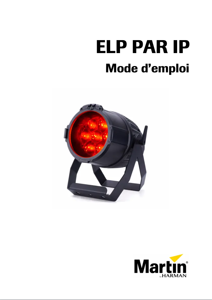 Page 1 de la notice Manuel utilisateur Martin ELP PAR IP