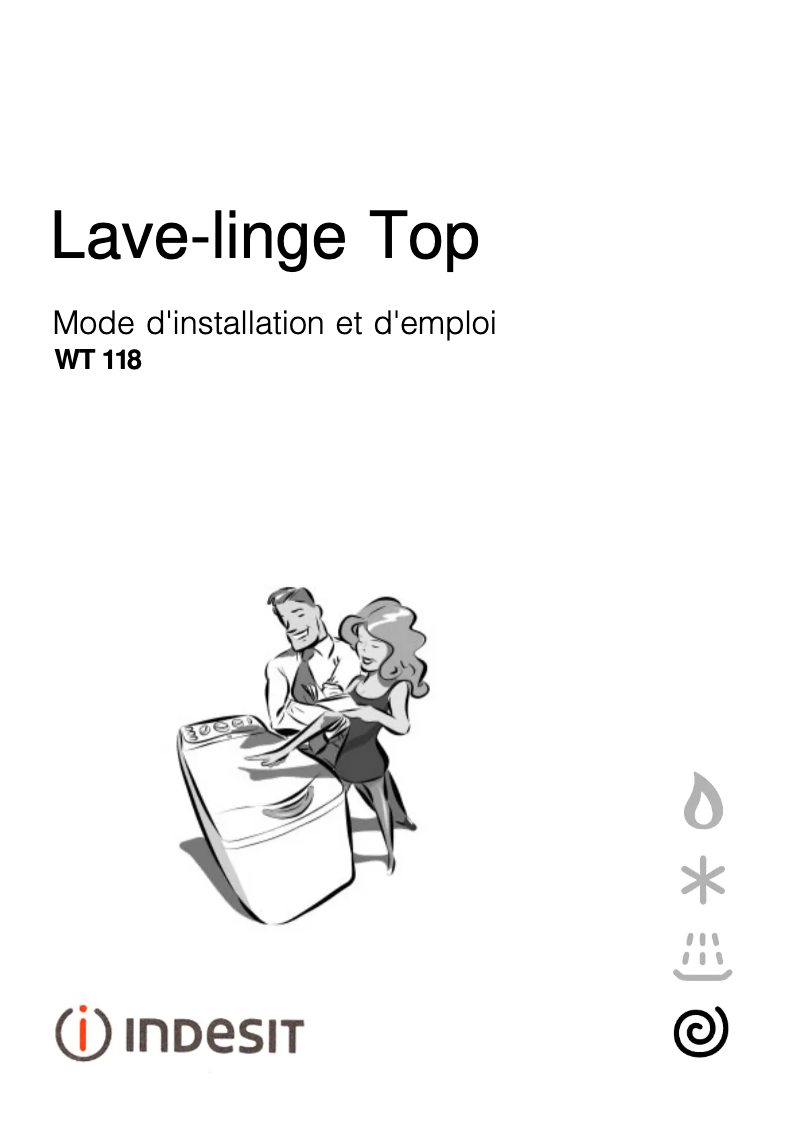 Página 1 del manual Manual de usuario Indesit WT 118 (FR)