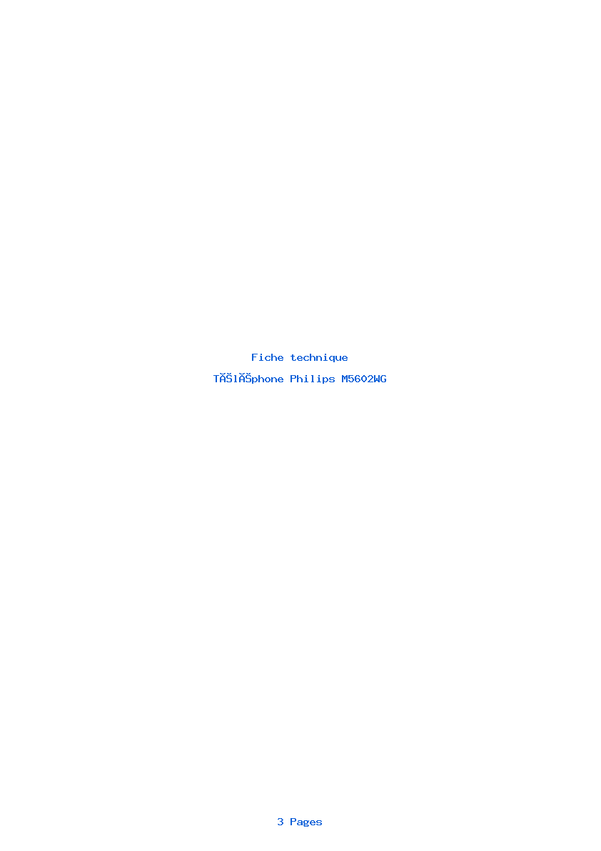 Image de la première page du manuel de l'appareil M5602WG