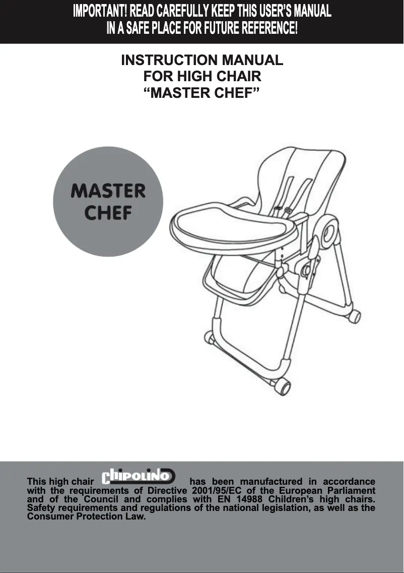 Page 1 de la notice Manuel utilisateur Chipolino Master Chef