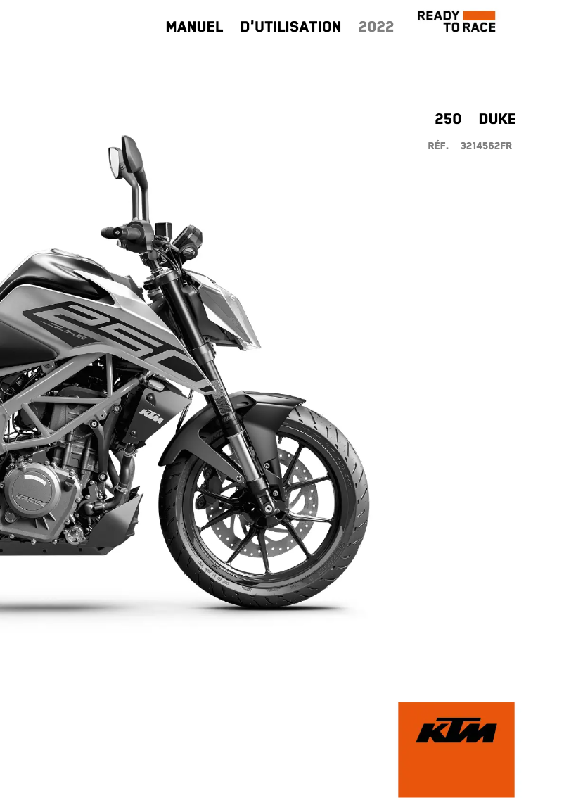Página 1 del manual Manual de usuario KTM 250 Duke (2022)