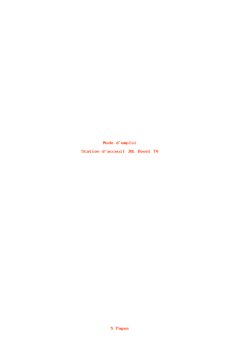 Page 1 de la notice Mode d'emploi JBL Boost TV