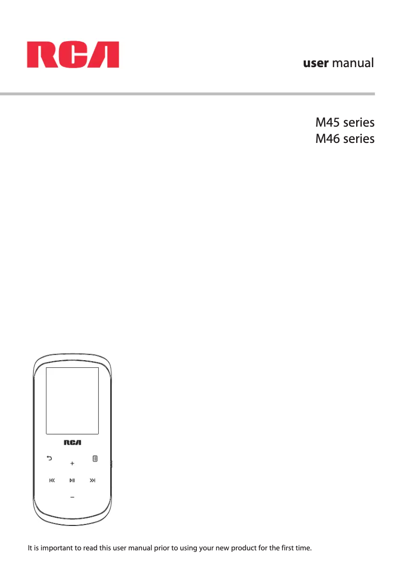 Page 1 of the manual User Manual RCA M4608