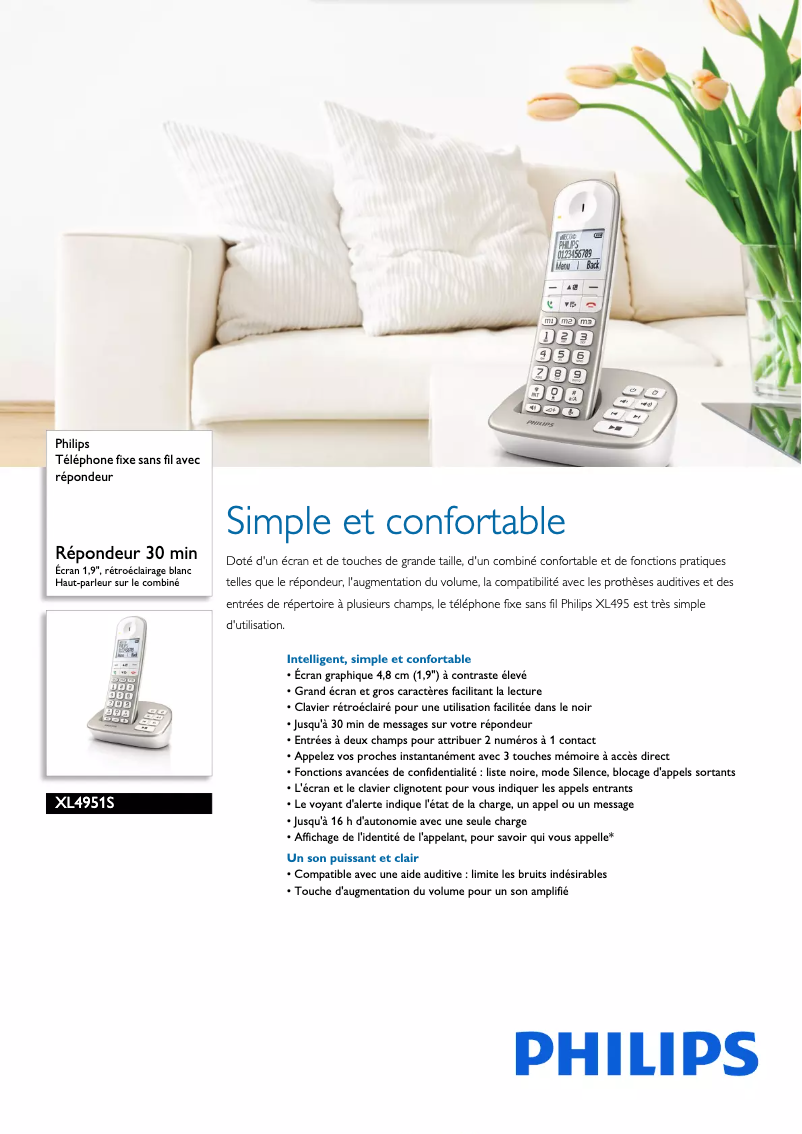 First page image of the manual for XL4951S