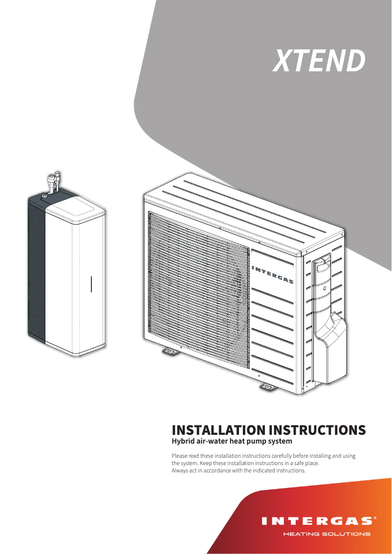 Página 1 del manual Manual de usuario Intergas Xtend Split