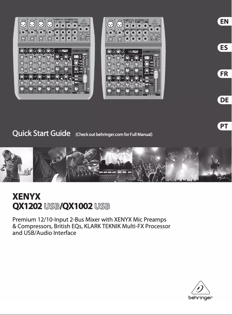 Página 1 del manual Manual de usuario Behringer QX1202USB