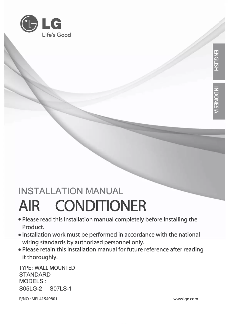 Page 1 de la notice Manuel utilisateur LG SN05LT-2