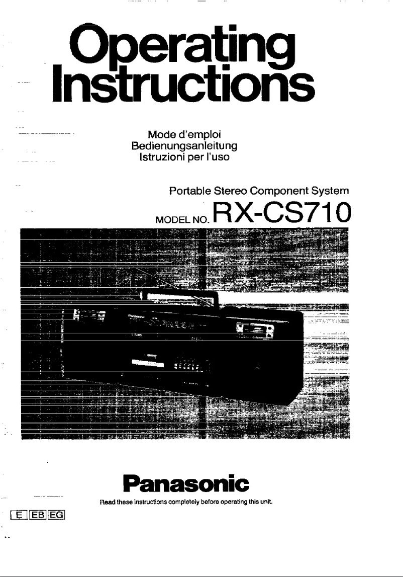 Page 1 de la notice Manuel utilisateur Panasonic RX-CS710