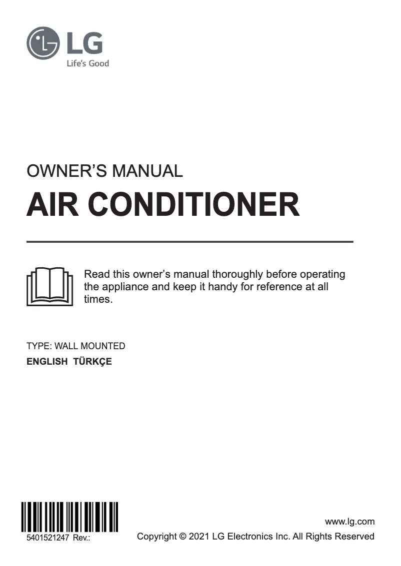 Page 1 of the manual User Manual LG AC12BH